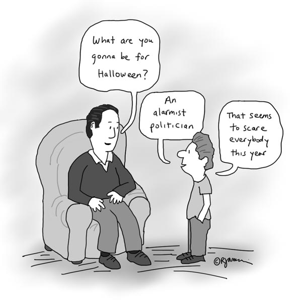 Political Cartoon 2014 | Alarmist Politician