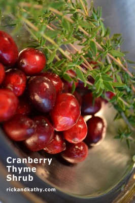 Cranberry Thyme Shrub | rickandkathy.com